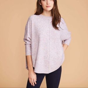 NWOT Lou&Grey Marled Poncho Sweater Purple Heather